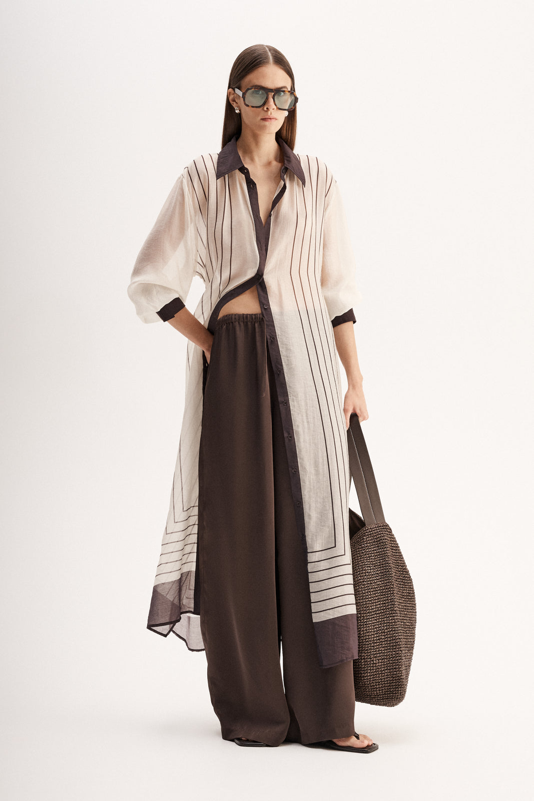 Havana Maxi Dress - Chocolate Stripe