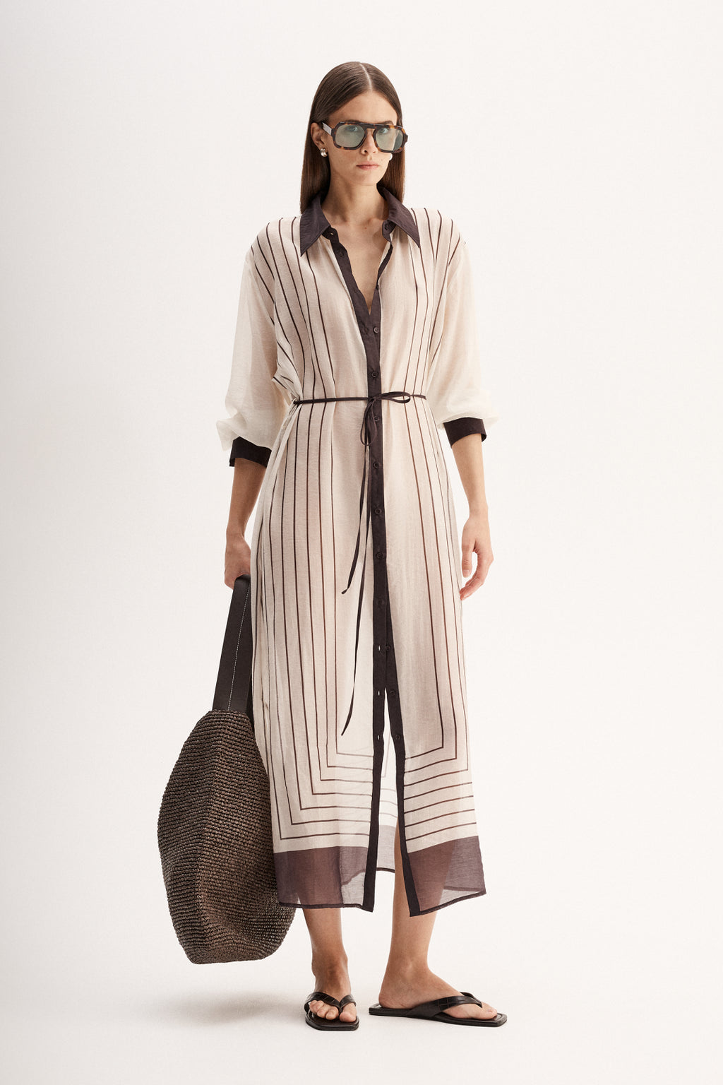 Havana Maxi Dress - Chocolate Stripe