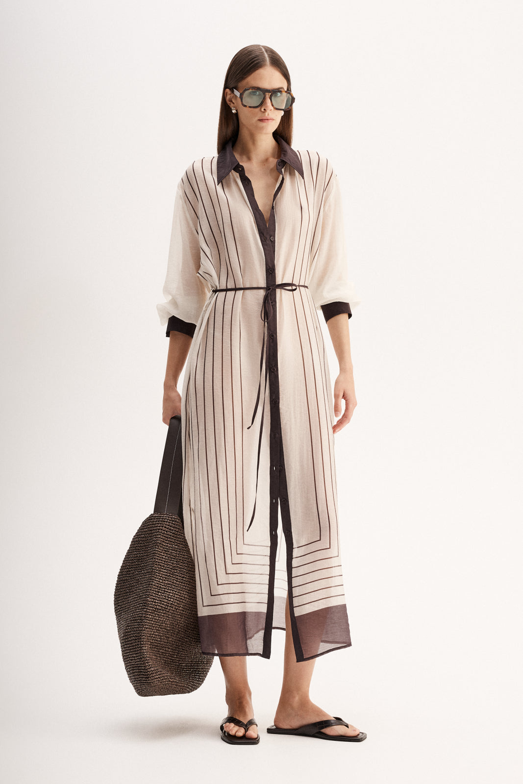 Havana Maxi Dress - Chocolate Stripe