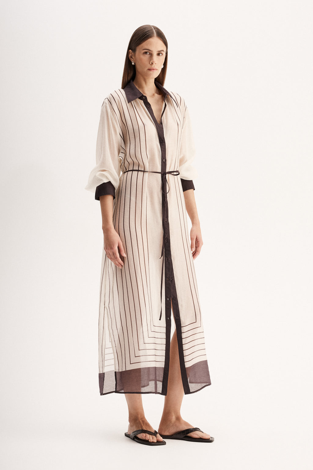 Havana Maxi Dress - Chocolate Stripe