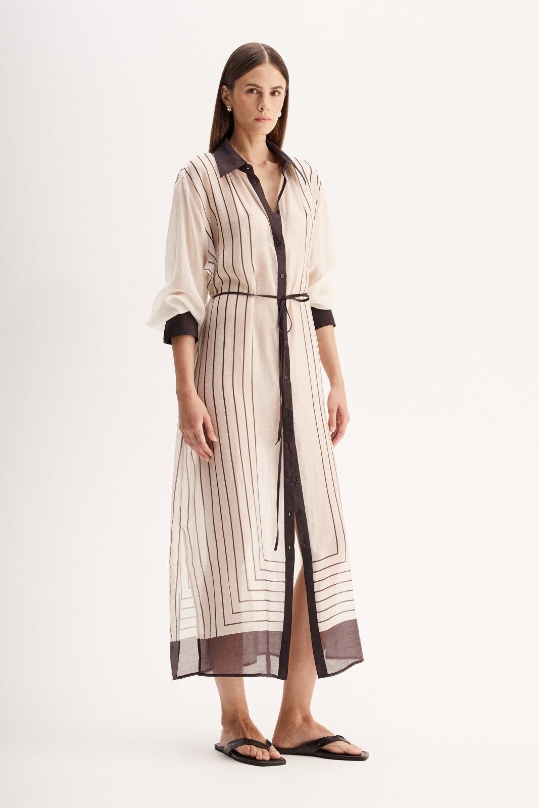 Havana Maxi Dress - Chocolate Stripe