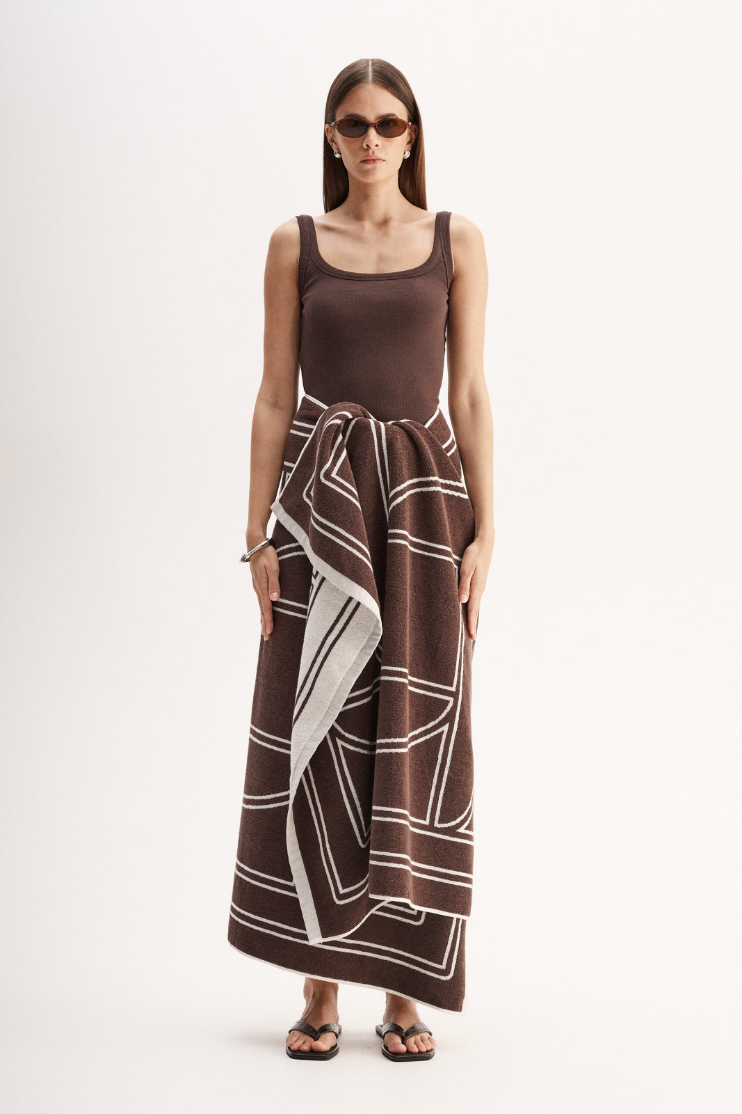 Beau Towel - Chocolate Ecru