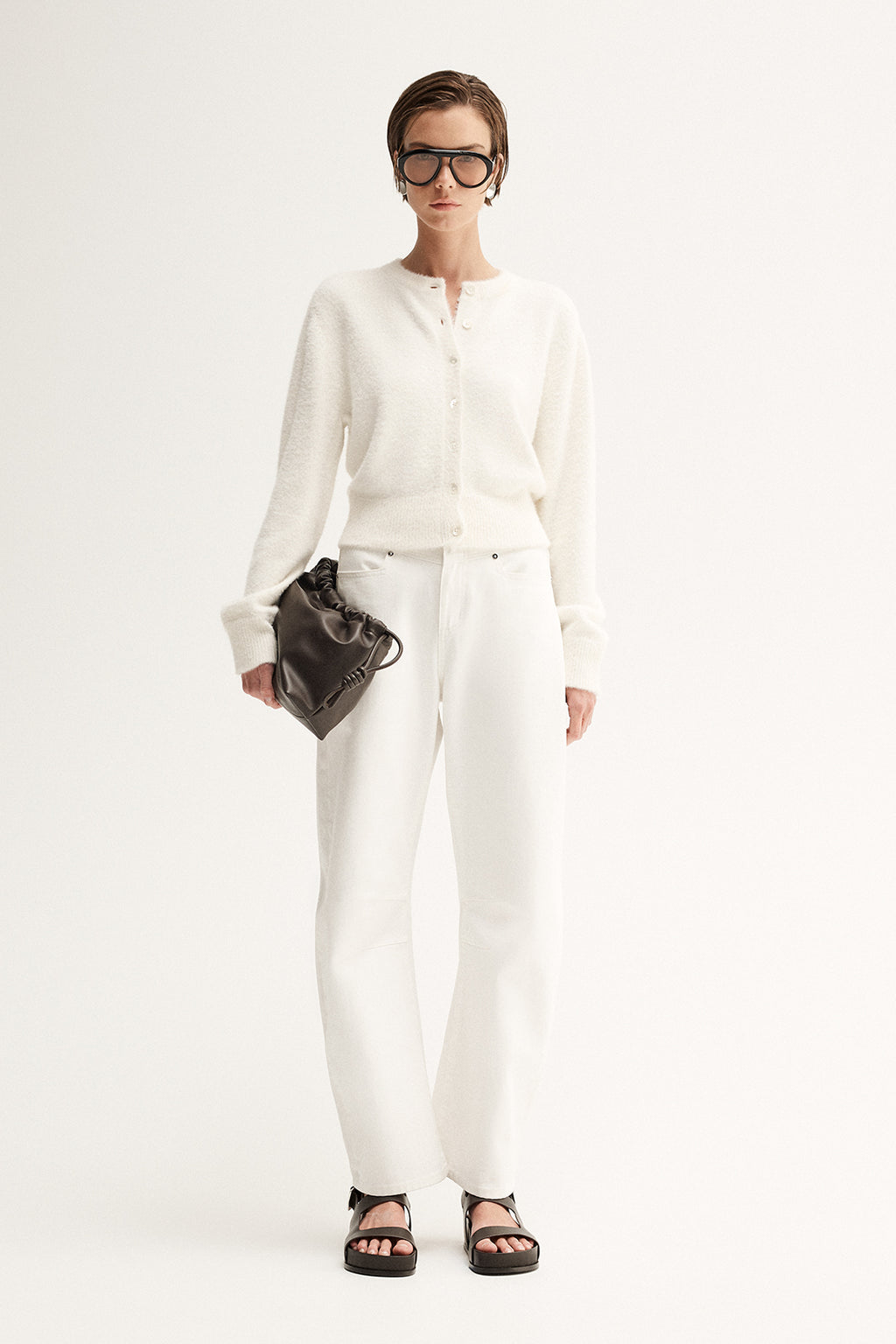 Posie Knit Cardigan - White