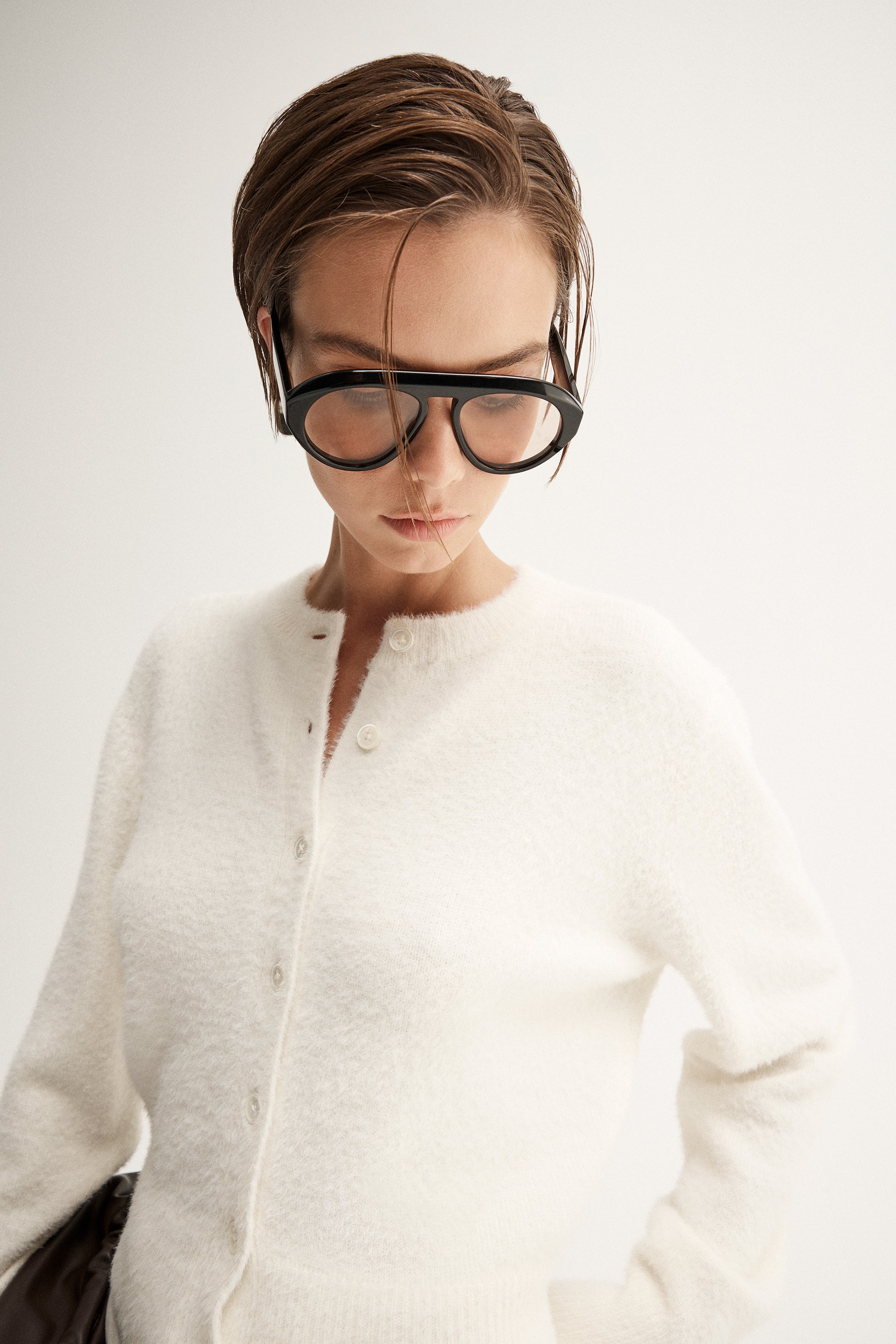 Posie Knit Cardigan - White