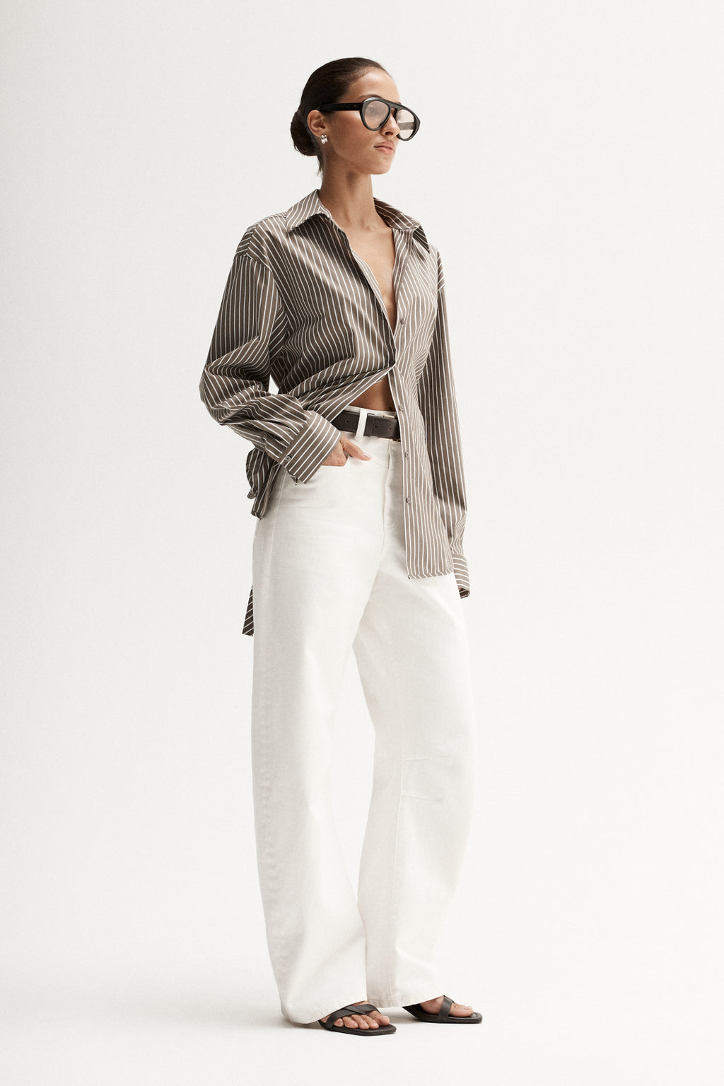 Emry Stripe Shirt - Taupe Stripe