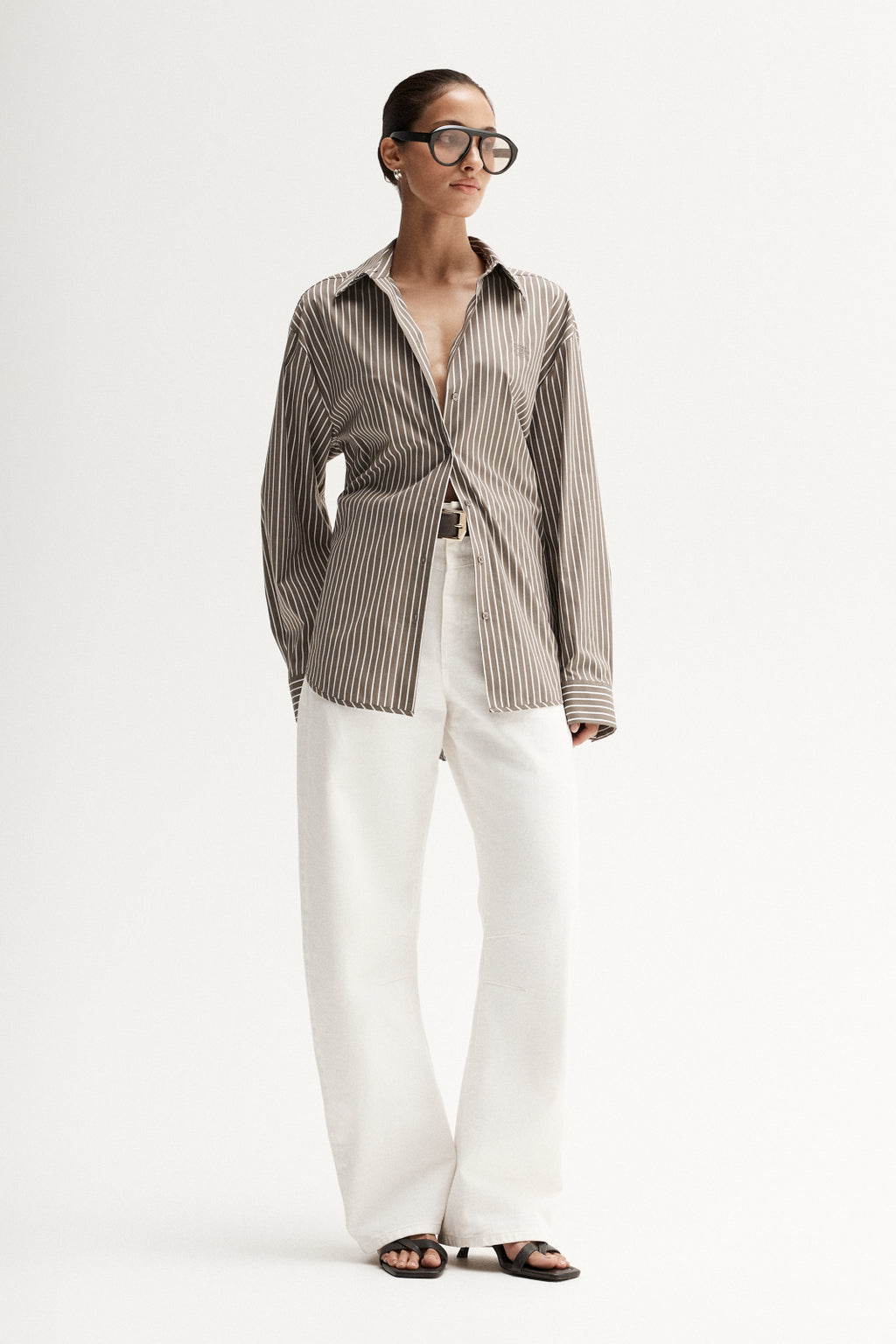 Emry Stripe Shirt - Taupe Stripe