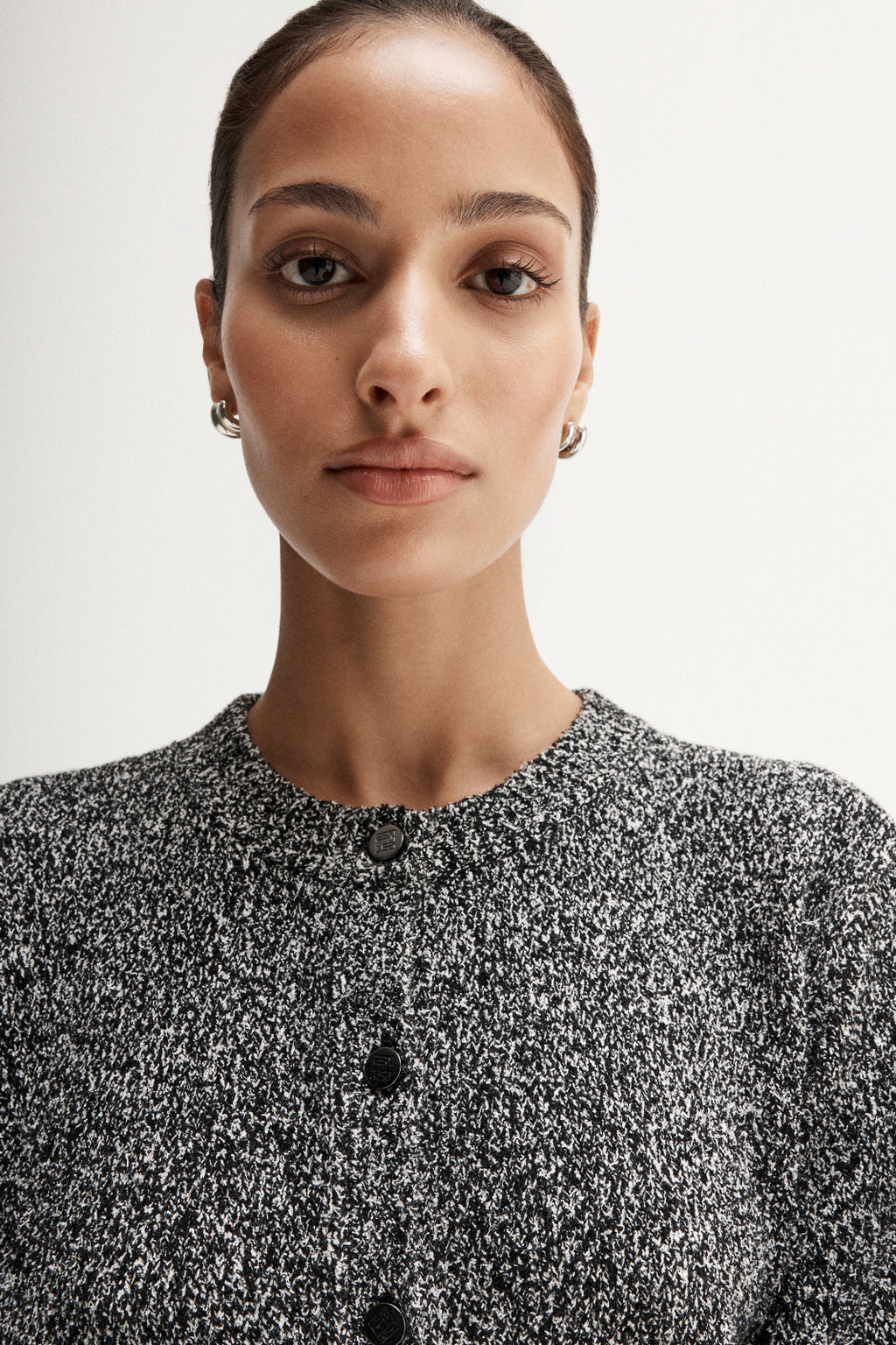 Marnie Knit Cardigan - Black Mix