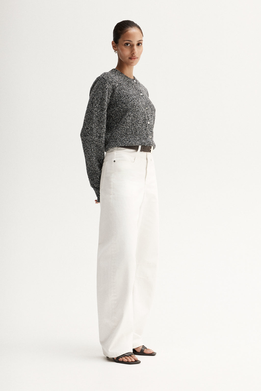 Marnie Knit Cardigan - Black Mix