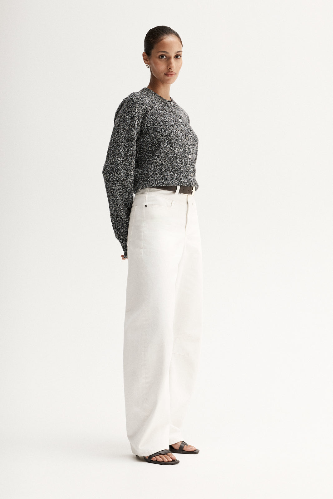 Marnie Knit Cardigan - Black Mix