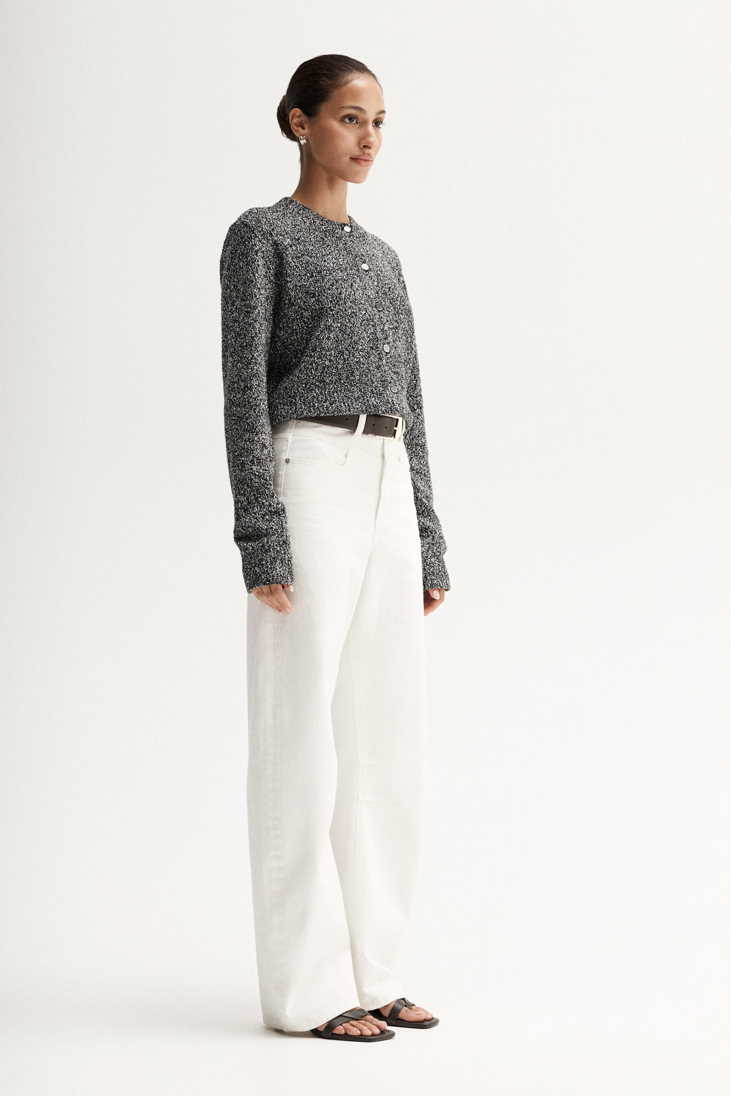 Marnie Knit Cardigan - Black Mix