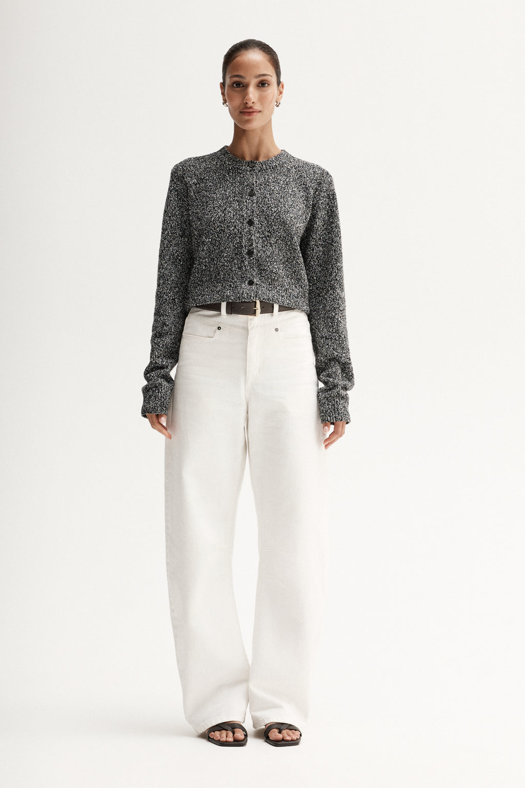 Marnie Knit Cardigan - Black Mix