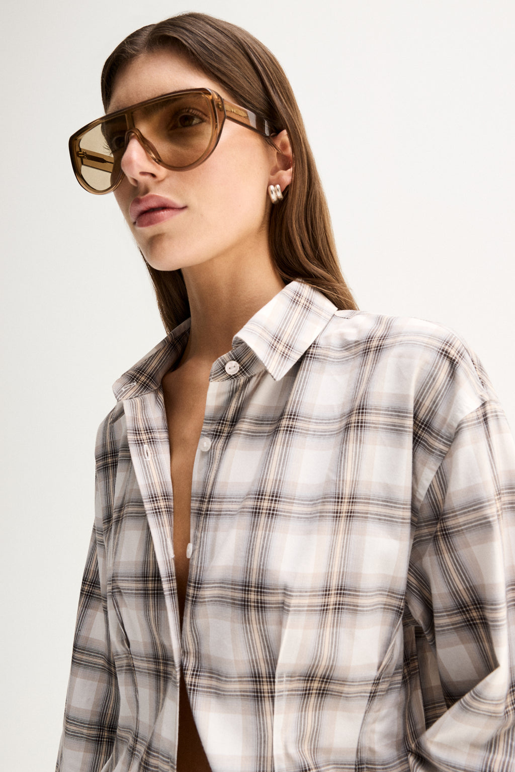 Heather Shirt - White Check