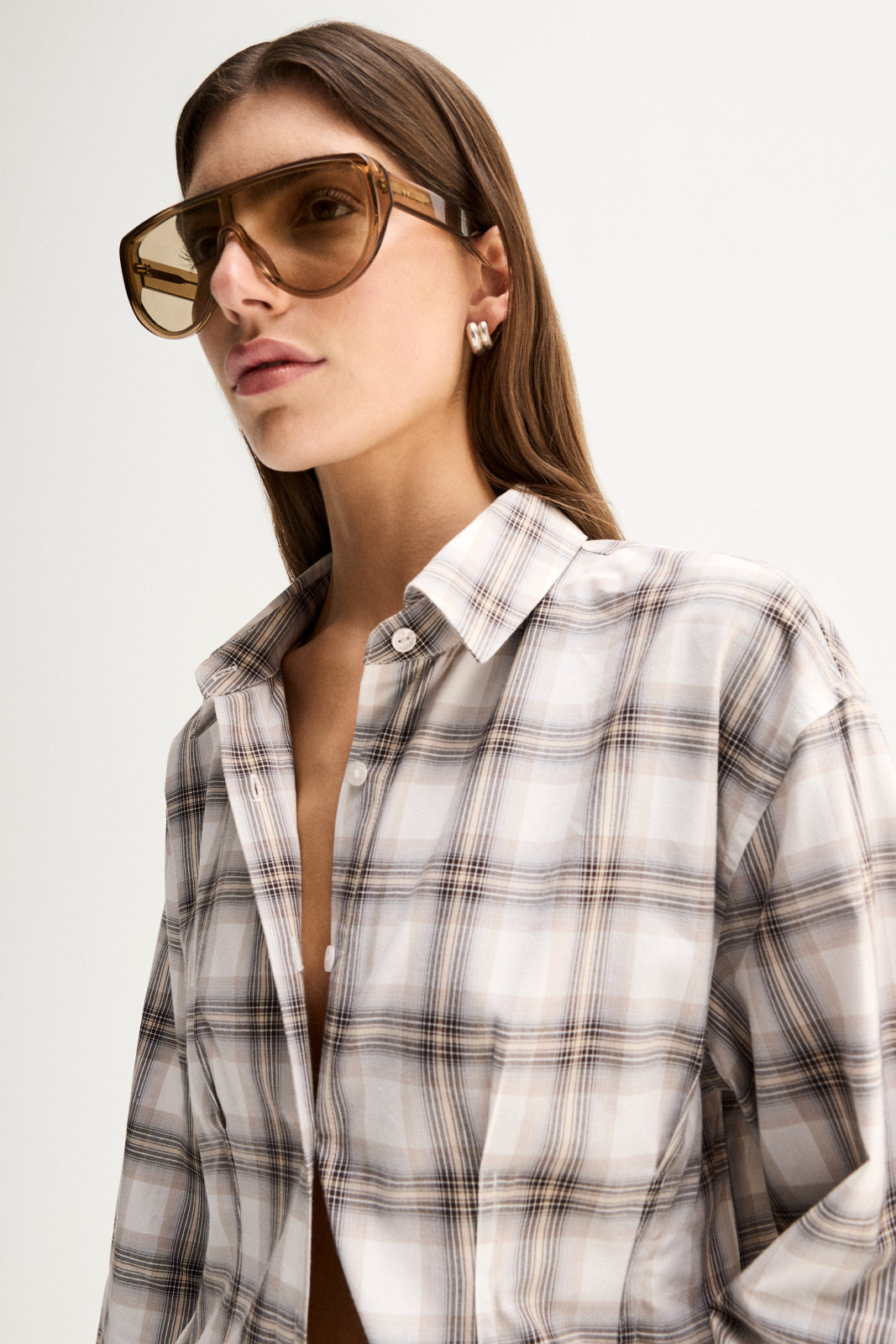 Heather Shirt - White Check