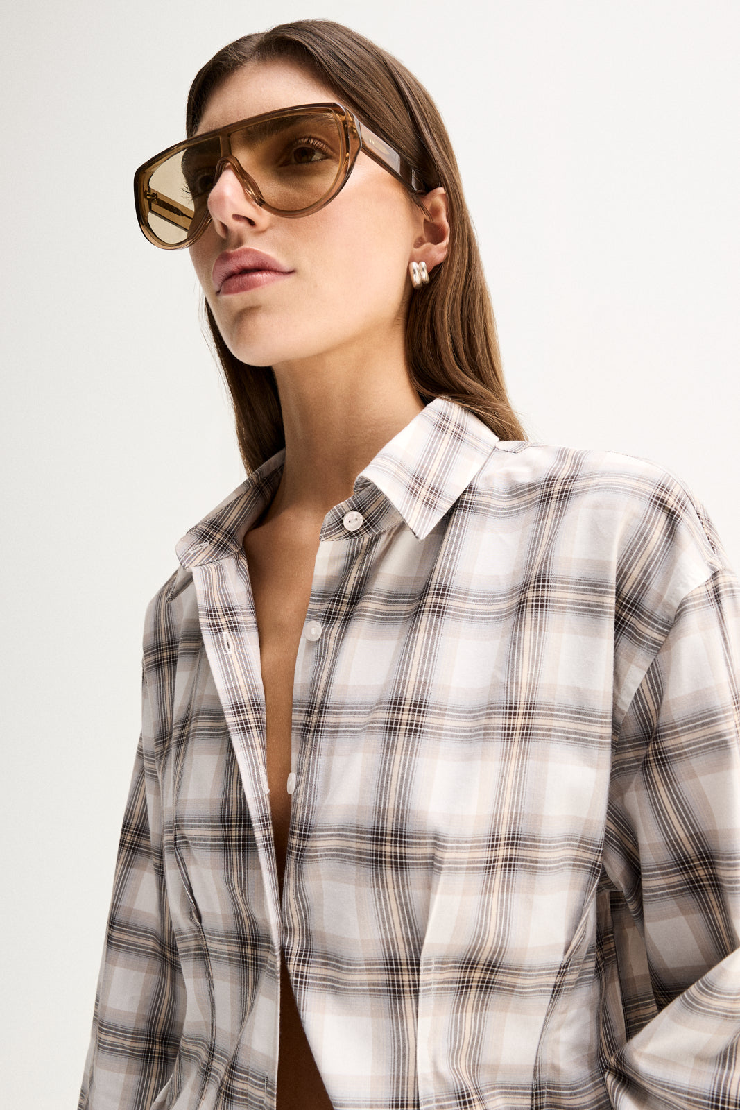 Heather Shirt - White Check