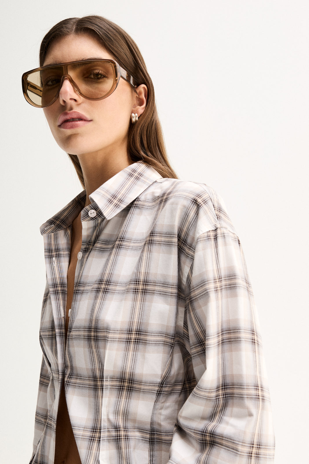 Heather Shirt - White Check