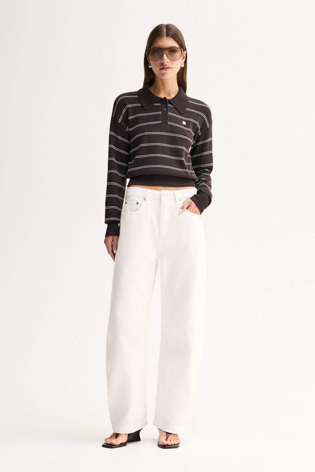 Irinia Knit Jumper - Chocolate Stripe