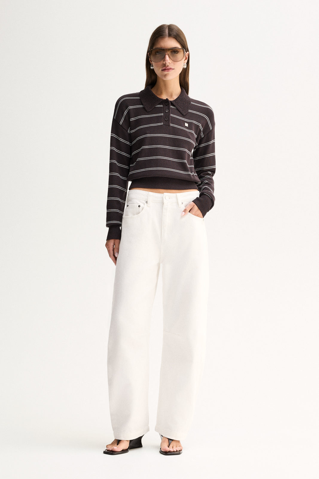 Irinia Knit Jumper - Chocolate Stripe
