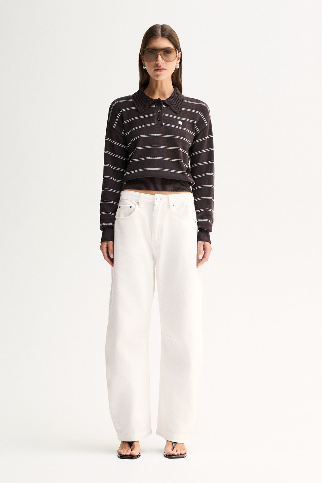 Irinia Knit Jumper - Chocolate Stripe