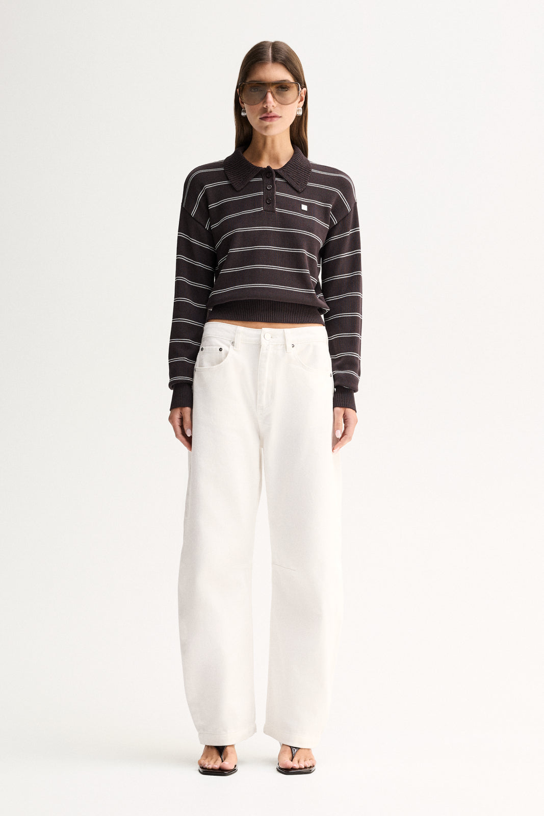 Irinia Knit Jumper - Chocolate Stripe
