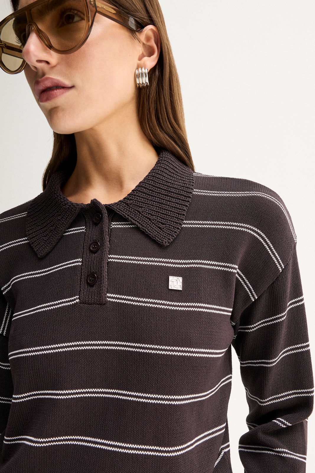 Irinia Knit Jumper - Chocolate Stripe