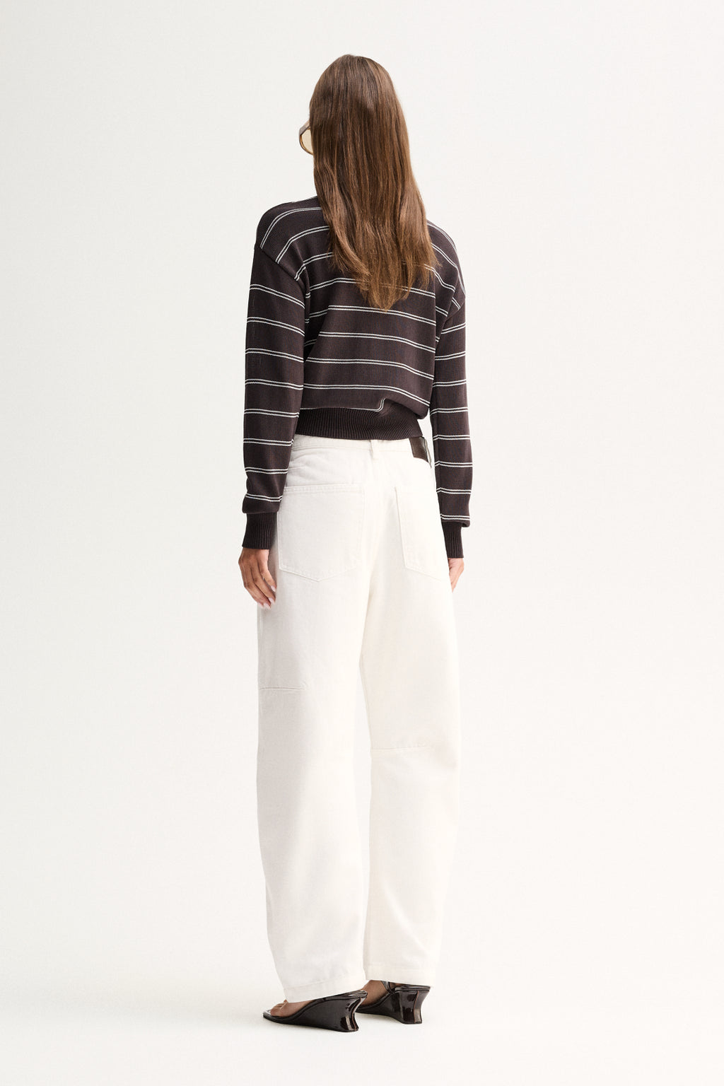 Irinia Knit Jumper - Chocolate Stripe