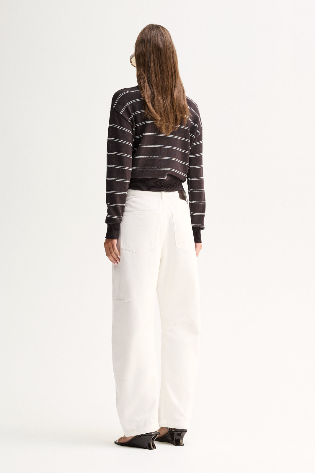 Irinia Knit Jumper - Chocolate Stripe
