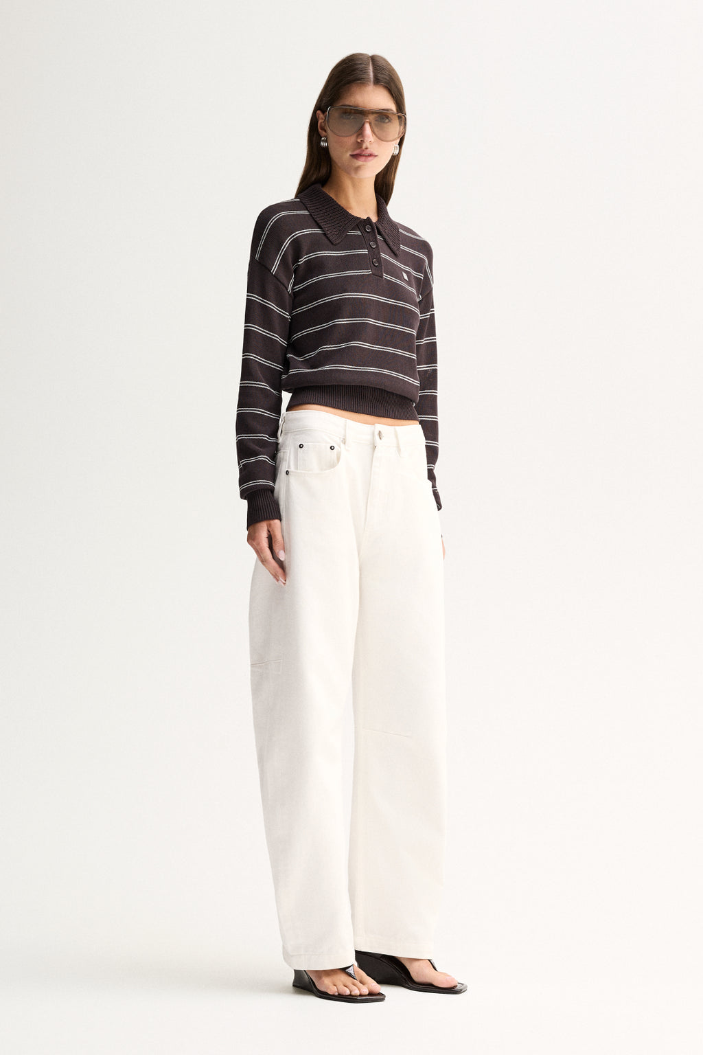 Irinia Knit Jumper - Chocolate Stripe