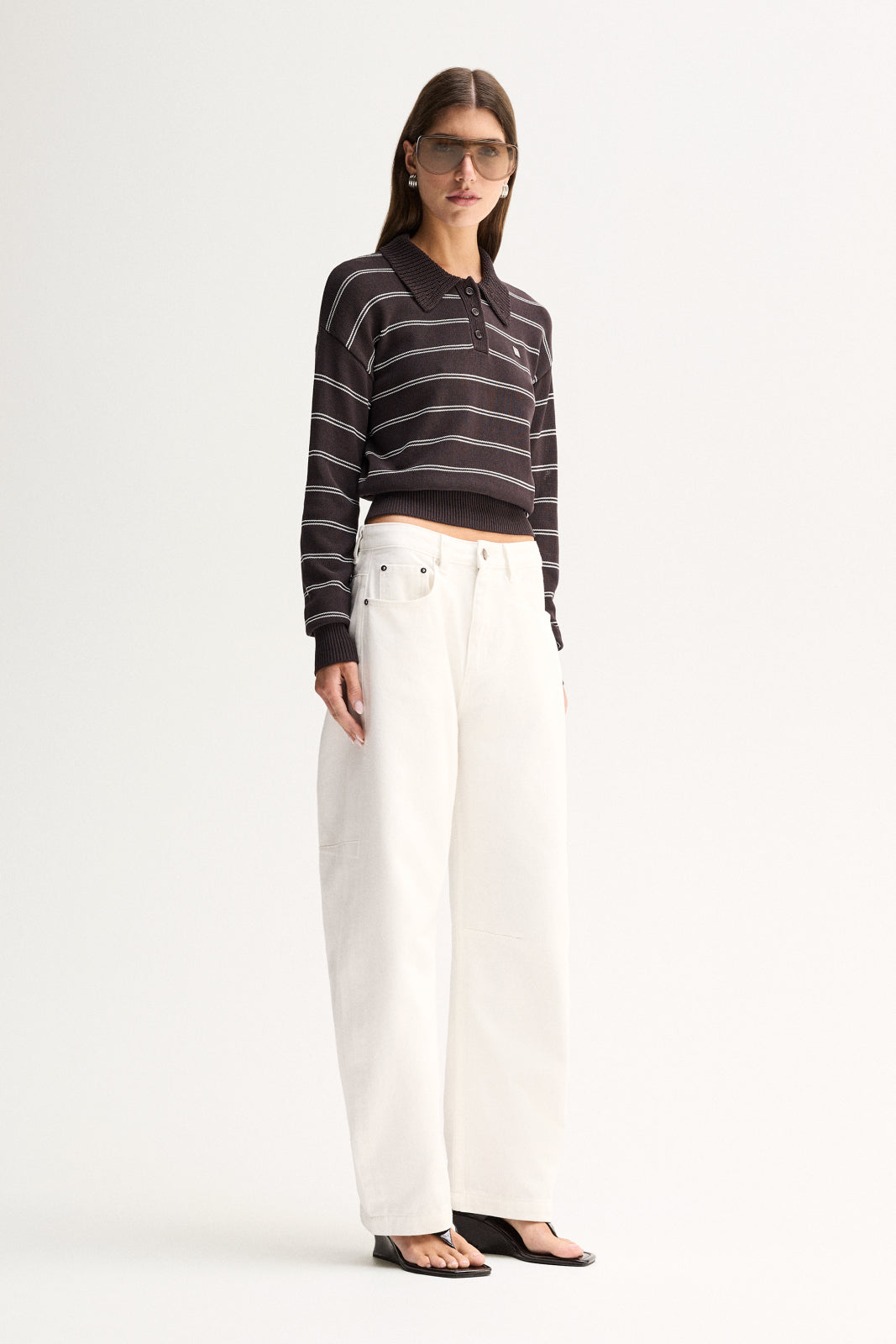 Irinia Knit Jumper - Chocolate Stripe