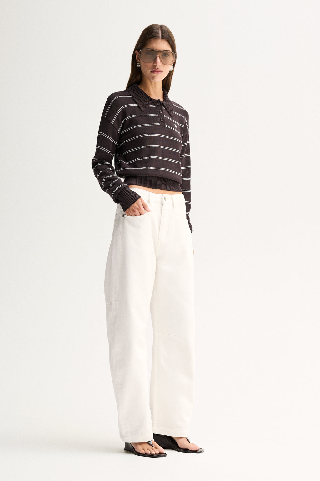 Irinia Knit Jumper - Chocolate Stripe