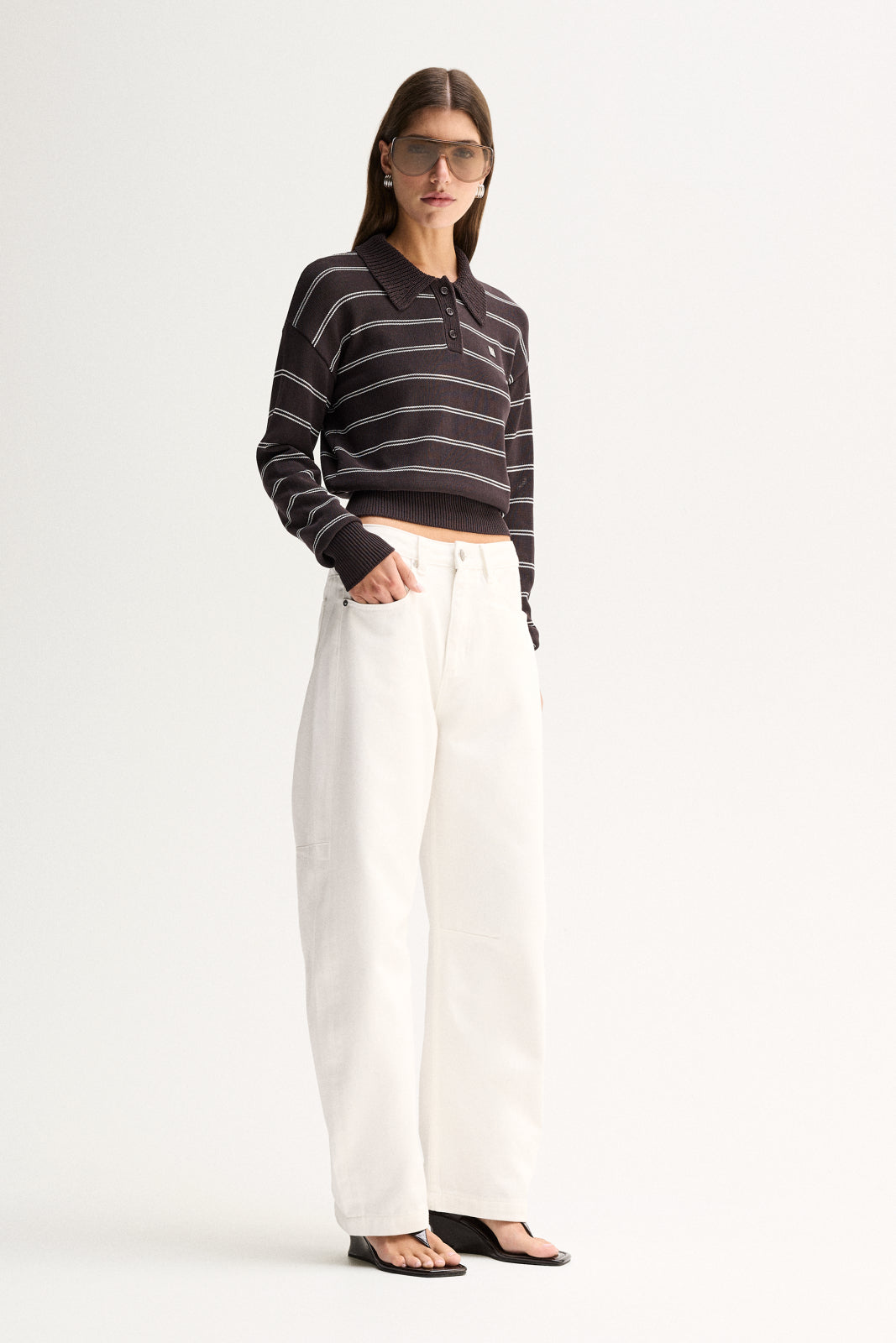 Irinia Knit Jumper - Chocolate Stripe
