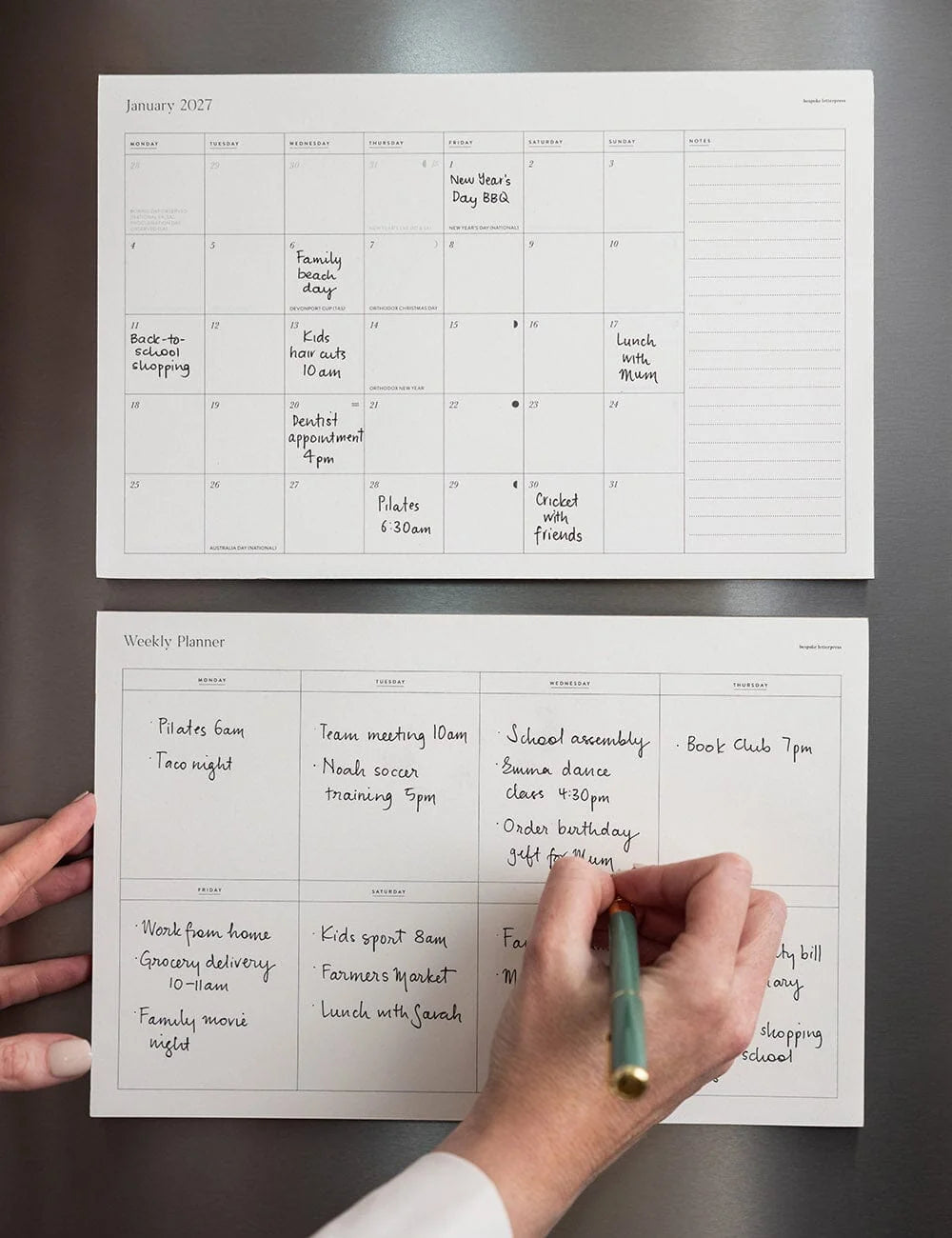 2027 Monthly Fridge Magnetic Calendar