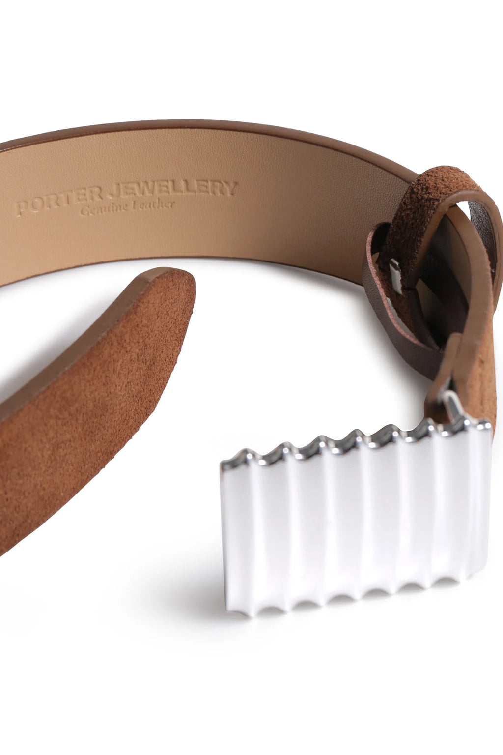 Turtle Belt - Mocha Mousse/Silver