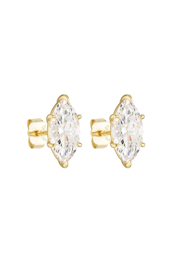 Marquise Studs 2CT - Gold