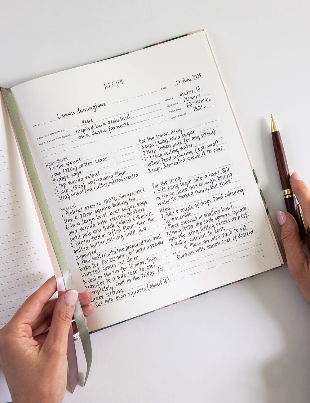 Heirloom Recipe Book Journal - Strawberries