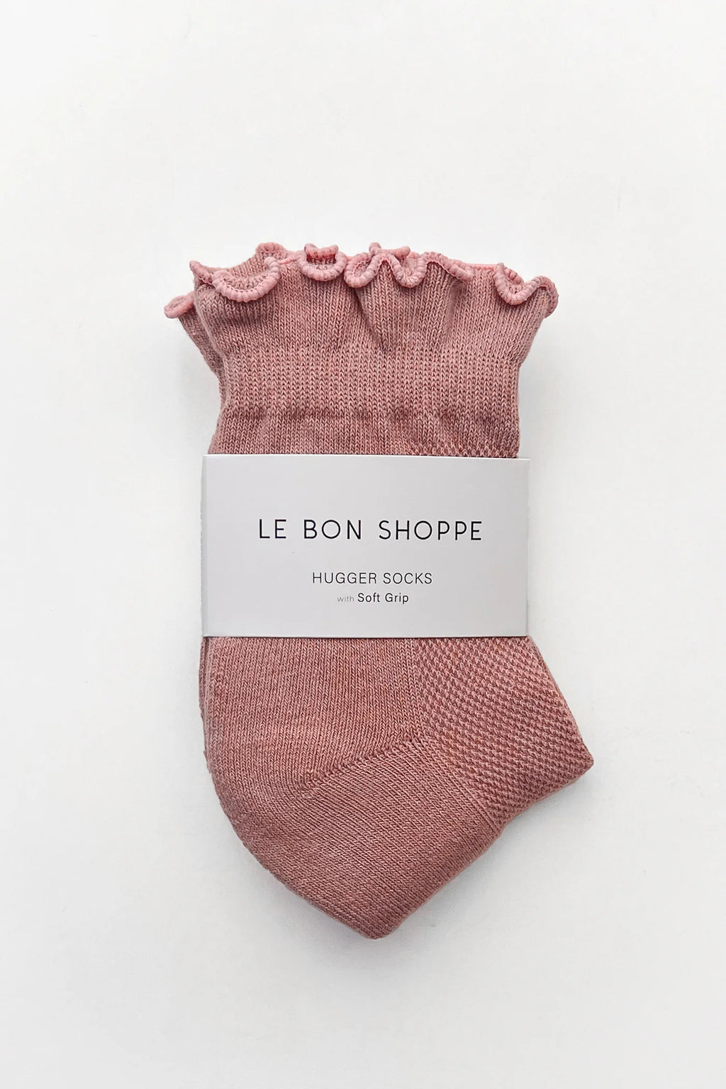 Ruffled Hugger Crew Socks - Vintage Pink