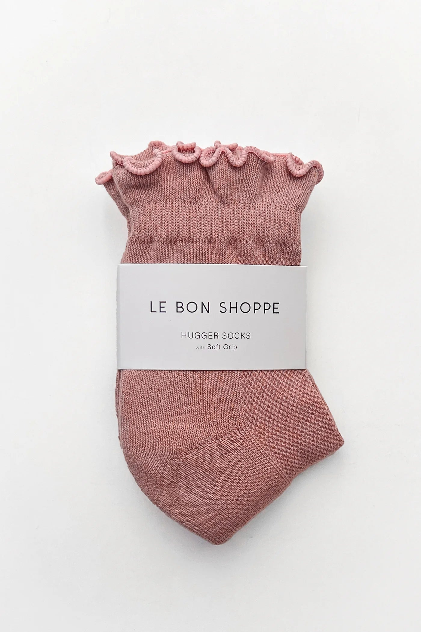 Ruffled Hugger Crew Socks - Vintage Pink