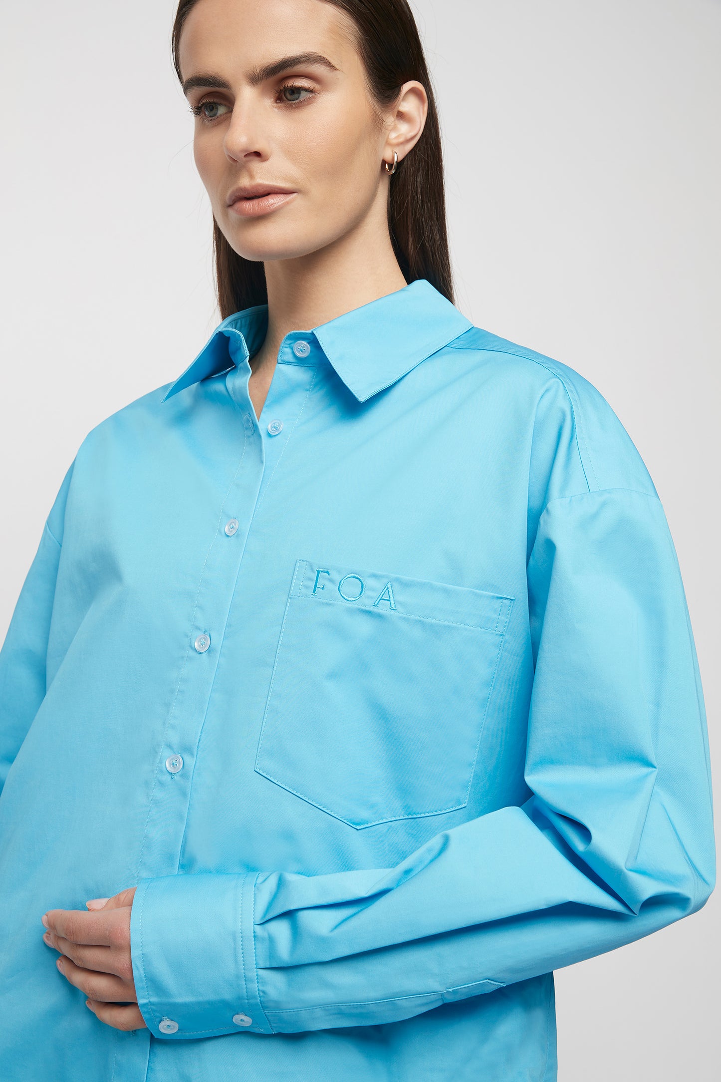 Signature Cotton Shirt - Azure Blue