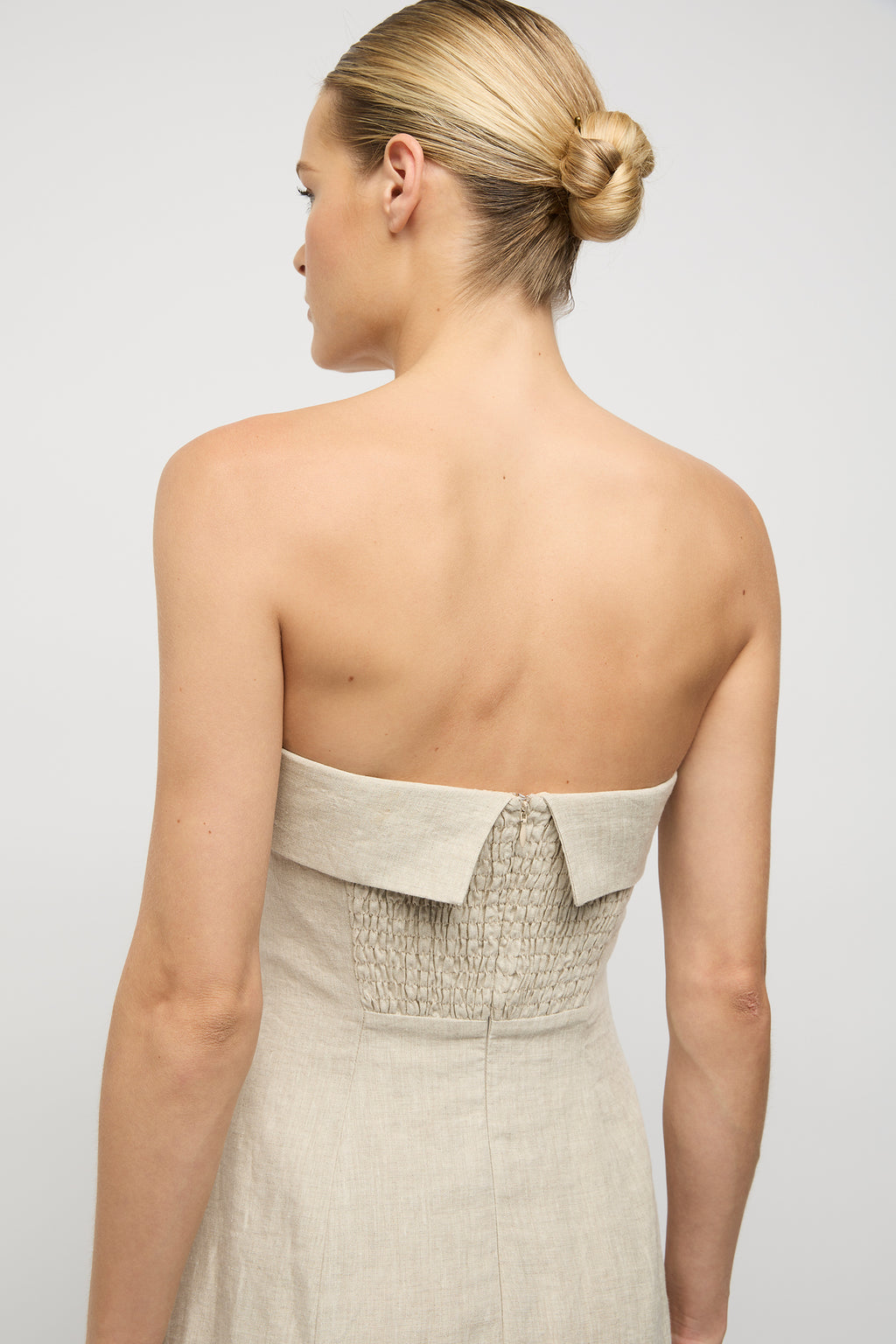 Jill Linen Midi Dress - Natural