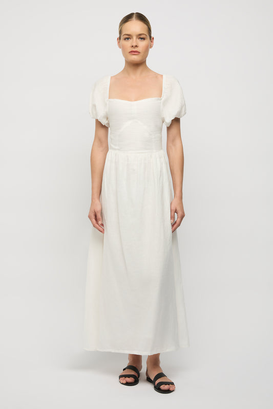 Larissa Linen Dress - White