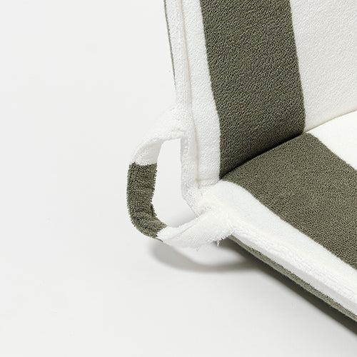 Terry Travel Lounger - The Vacay Olive Stripe