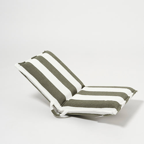 Terry Travel Lounger - The Vacay Olive Stripe