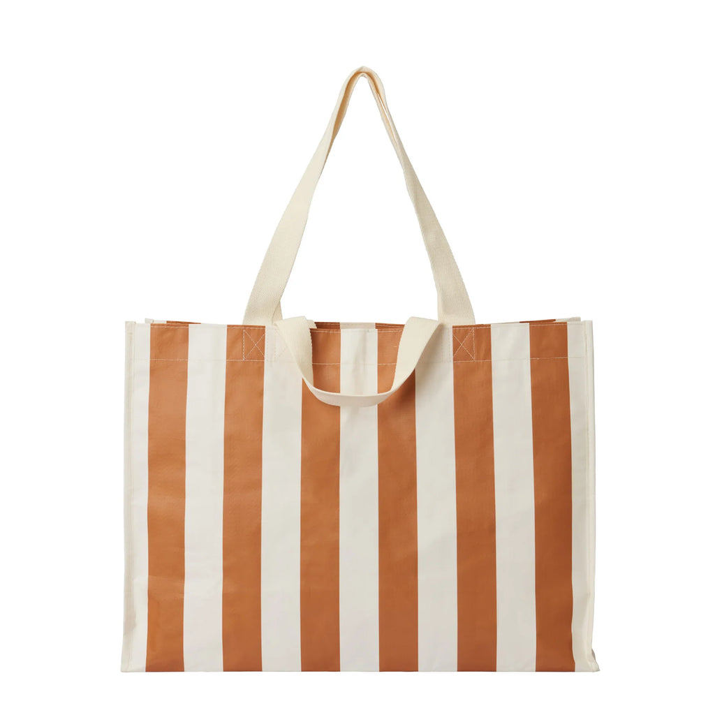 Carryall Beach Bag - Tierra Clay Bold Stripe