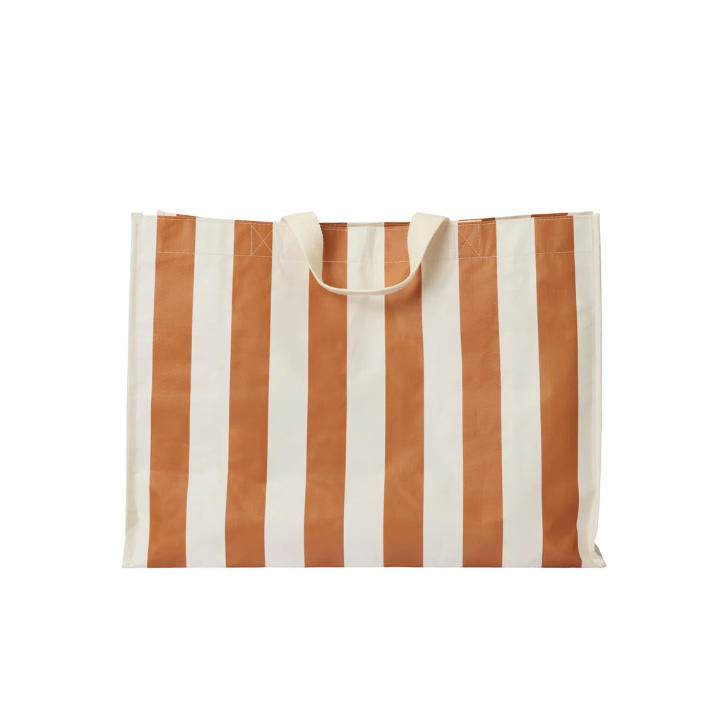 Carryall Beach Bag - Tierra Clay Bold Stripe