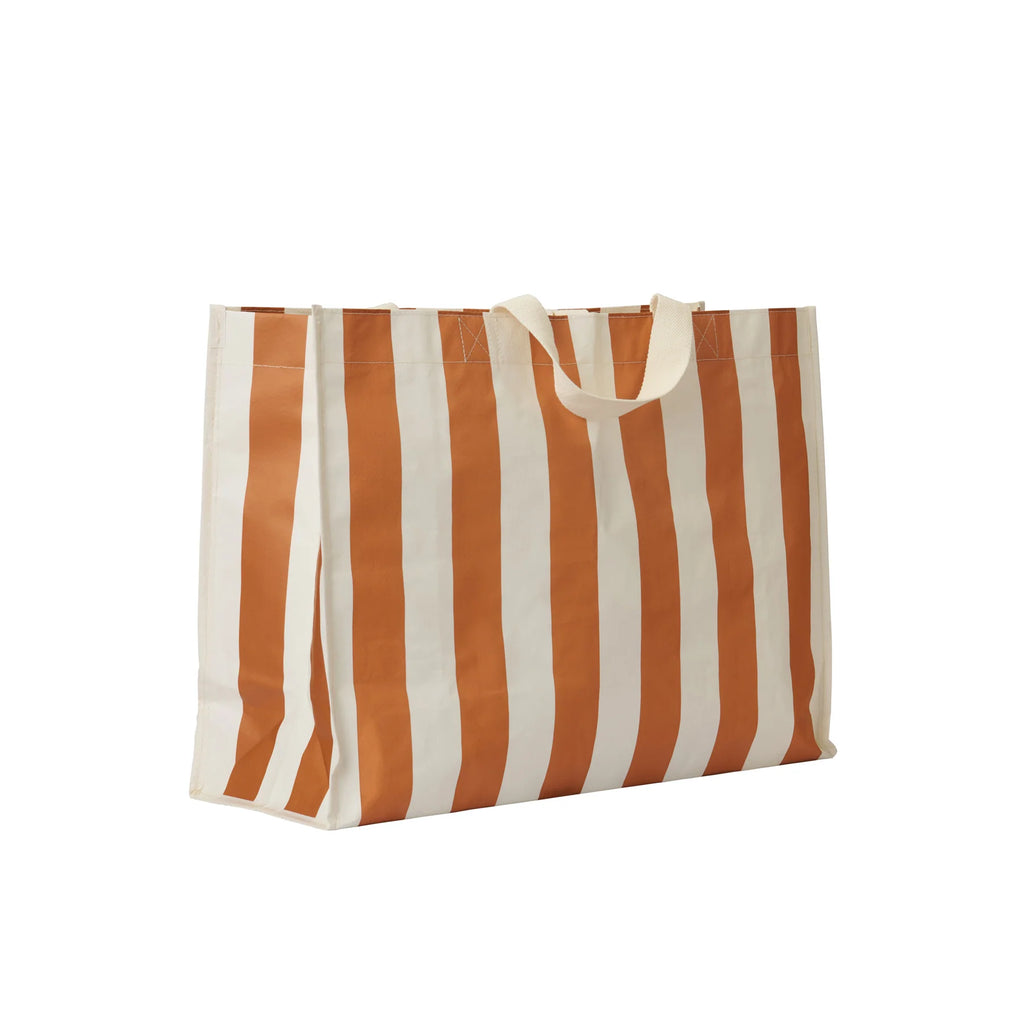 Carryall Beach Bag - Tierra Clay Bold Stripe