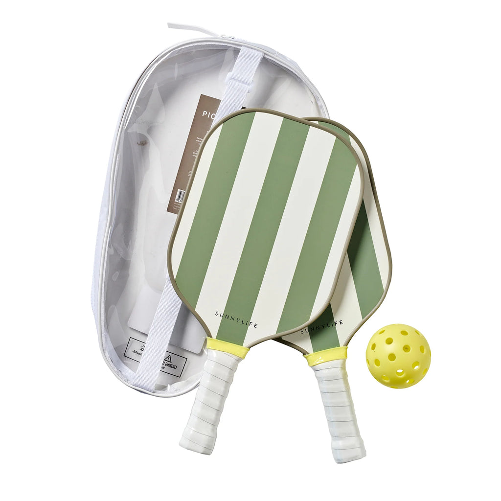 Pickleball Set - Seagrass Stripe
