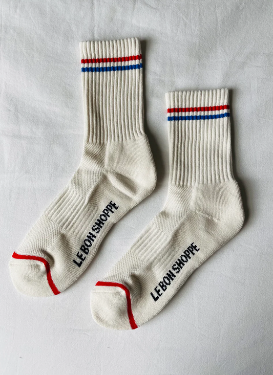 Boyfriend Socks - Milk