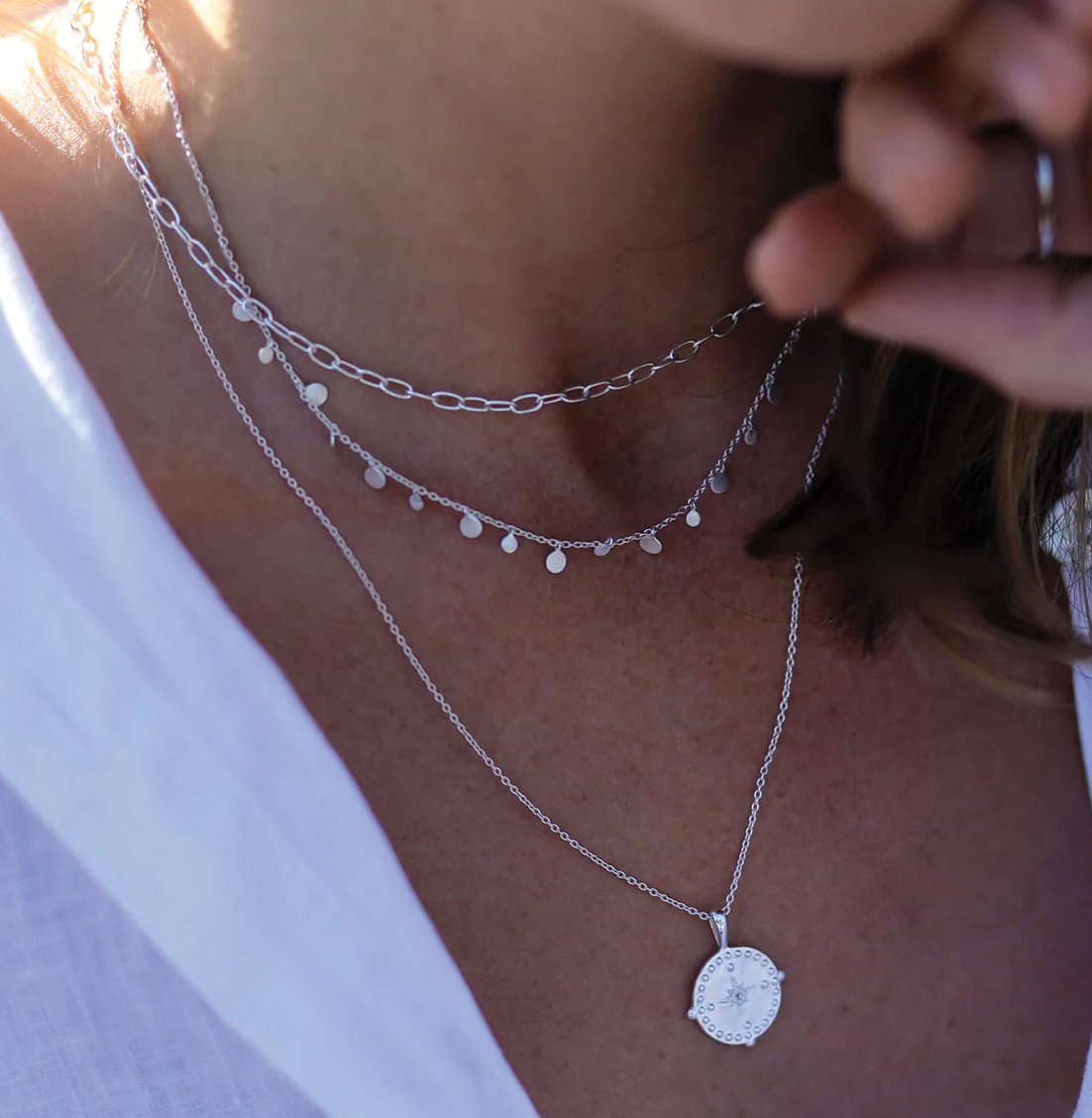 Coin Choker - Sterling Silver
