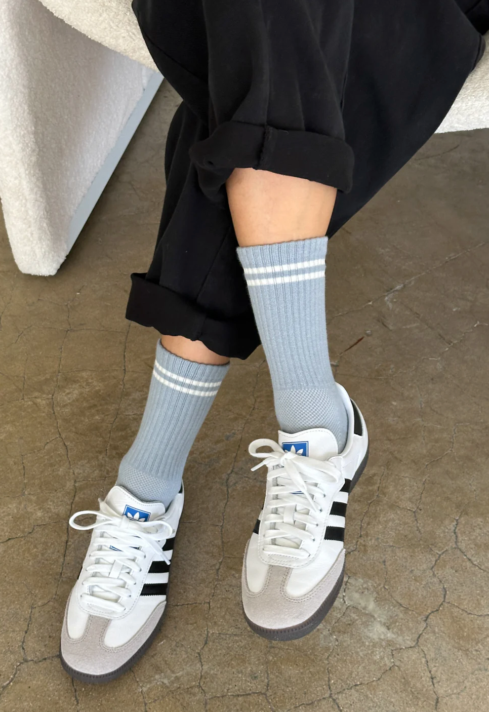 Boyfriend Socks - Blue Grey