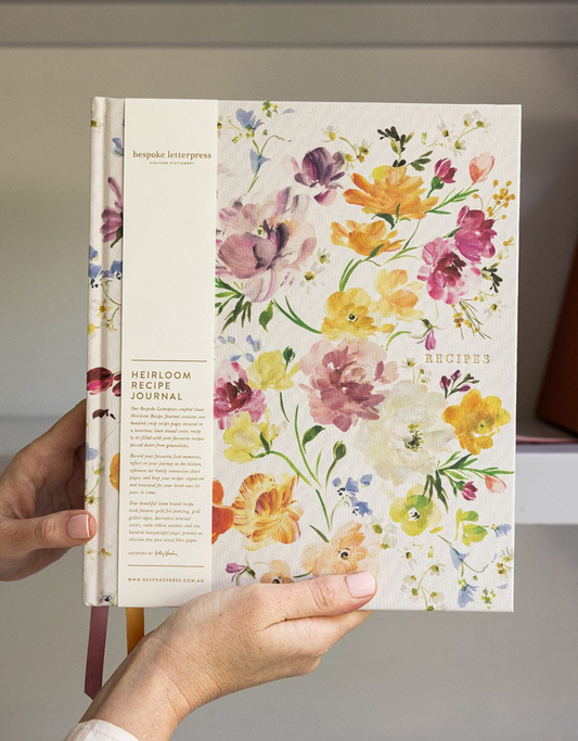 Heirloom Recipe Book Journal - Ranunculus