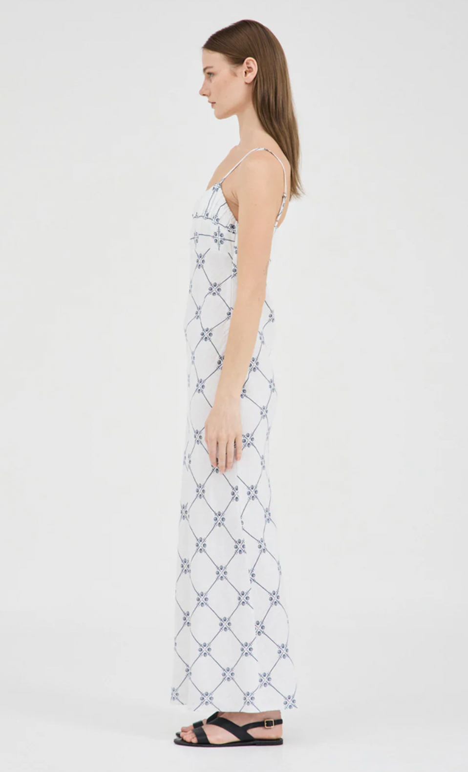 Seashell Linen Singlet Dress - Print